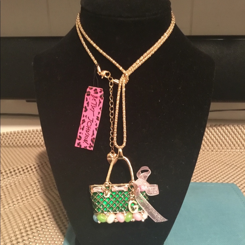 💕$32 SALE Betsey Johnson Gold Purse Necklace